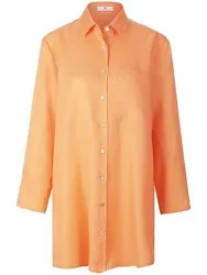 Long-Bluse aus 100% Leinen Peter Hahn orange