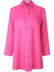 Long-Bluse aus 100% Leinen Peter Hahn pink