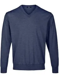 V-Pullover Peter Hahn blau