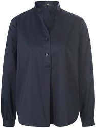 Bluse Stehkragen Peter Hahn blau