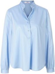 Bluse Stehkragen Peter Hahn blau