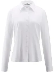 Jersey-Bluse Peter Hahn weiss