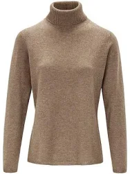 Rollkragen-Pullover aus Schurwolle und Kaschmir Peter Hahn beige