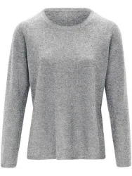 Rundhals-Pullover aus Kaschmir Peter Hahn grau