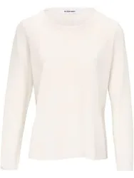 Rundhals-Pullover aus Kaschmir Peter Hahn weiss