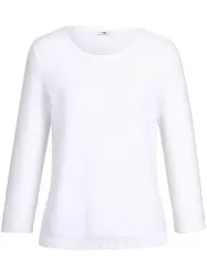 Rundhals-Pullover aus 100% SUPIMA®-Baumwolle Peter Hahn weiss
