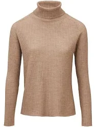 Rollkragen-Pullover aus 100% Schurwolle-Merino Peter Hahn braun