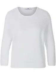 Rundhals-Pullover aus 100% SUPIMA®-Baumwolle Peter Hahn weiss