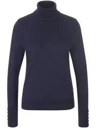 Rollkragen-Pullover aus 100% SUPIMA®-Baumwolle Peter Hahn blau