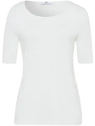 Rundhals-Shirt langem 1/2-Arm Peter Hahn weiss