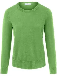 Rundhals-Pullover aus 100% SUPIMA®-­Baumwolle Peter Hahn grün
