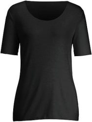 Rundhals-Shirt langem 1/2-Arm Peter Hahn schwarz