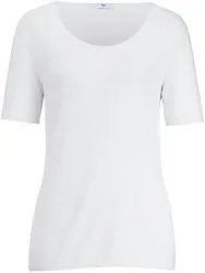 Rundhals-Shirt langem 1/2-Arm Peter Hahn weiss