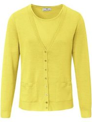 Twinset aus 100% Schurwolle-Pure Tasmanian Wool Peter Hahn gelb