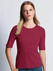 Rundhals-Shirt Modell Velvet Bogner rot