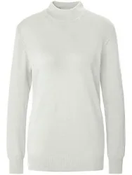 Stehbund-Pullover Modell Sabrina aus Seide und Kas Peter Hahn weiss