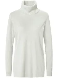 Rollkragen-Pullover Modell Tamara Kaschmir Peter Hahn weiss