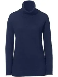 Rollkragen-Pullover Modell Tamara Kaschmir Peter Hahn blau