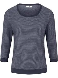 Rundhals-Pullover aus 100% SUPIMA®-Baumwolle Peter Hahn blau