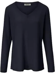 V-Pullover aus 100% Premium-Kaschmir Peter Hahn blau