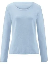 Rundhals-Pullover aus 100% Premium-Kaschmir Peter Hahn blau