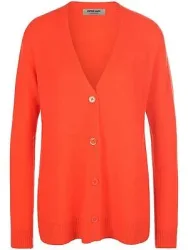 Strickjacke aus 100% Kaschmir Peter Hahn orange