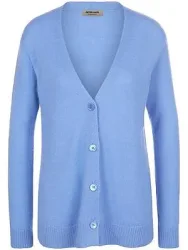 Strickjacke aus 100% Kaschmir Peter Hahn blau