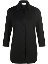 Jersey-Bluse 3/4-Arm Peter Hahn schwarz