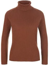 Rollkragen-Pullover aus 100% Schurwolle-Merino Peter Hahn braun