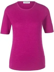 Rundhals-Pullover aus Seide Kaschmir Peter Hahn pink