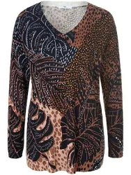 V-Pullover Peter Hahn blau