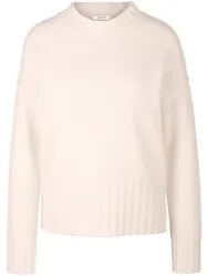 Rundhals-Pullover aus Schurwolle und Kaschmir Peter Hahn weiss