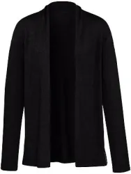 Strickjacke Modell Caro aus Seide und Kaschmir Peter Hahn schwarz