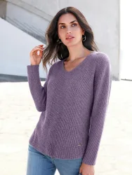 V-Pullover Emilia Lay lila