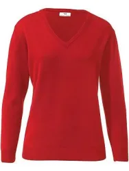 V-Pullover aus 100% Schurwolle Pure Tasmanian Wool Peter Hahn rot