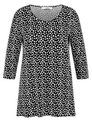 Rundhals-Shirt 3/4-Arm Emilia Lay schwarz