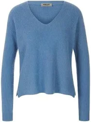 V-Pullover aus 100% Premium-Kaschmir Peter Hahn blau