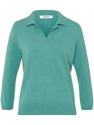 Polo-Pullover Kaschmir Peter Hahn grün
