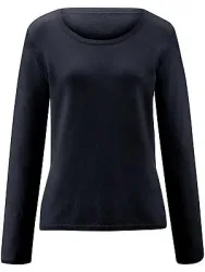 Rundhals-Pullover aus 100% Premium-Kaschmir Peter Hahn blau