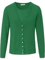 Twinset aus 100% Schurwolle-Pure Tasmanian Wool Peter Hahn grün