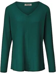 V-Pullover aus 100% Premium-Kaschmir Peter Hahn grün