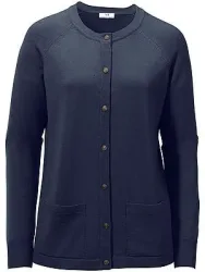 Strickjacke aus 100%Schurwolle Pure Tasmanian Wool Peter Hahn blau