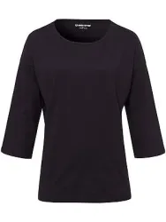 Rundhals-Shirt Gurli Green Cotton schwarz