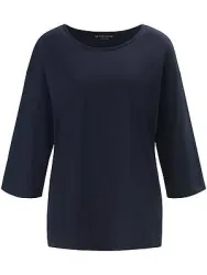 Rundhals-Shirt Gurli Green Cotton blau
