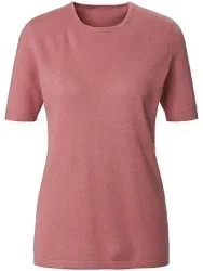 Rundhals-Pullover aus Seide Kaschmir Peter Hahn rosé