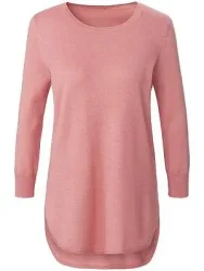 Rundhals-Pullover aus Seide und Kaschmir Peter Hahn rosé