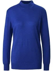 Stehbund-Pullover Modell Sabrina aus Seide und Kas Peter Hahn blau
