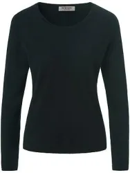Rundhals-Pullover aus 100% Premium-Kaschmir Peter Hahn schwarz