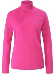 Rollkragen-Pullover aus Schurwolle und Kaschmir Peter Hahn pink