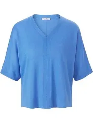V-Pullover im Oversized-Style Peter Hahn blau